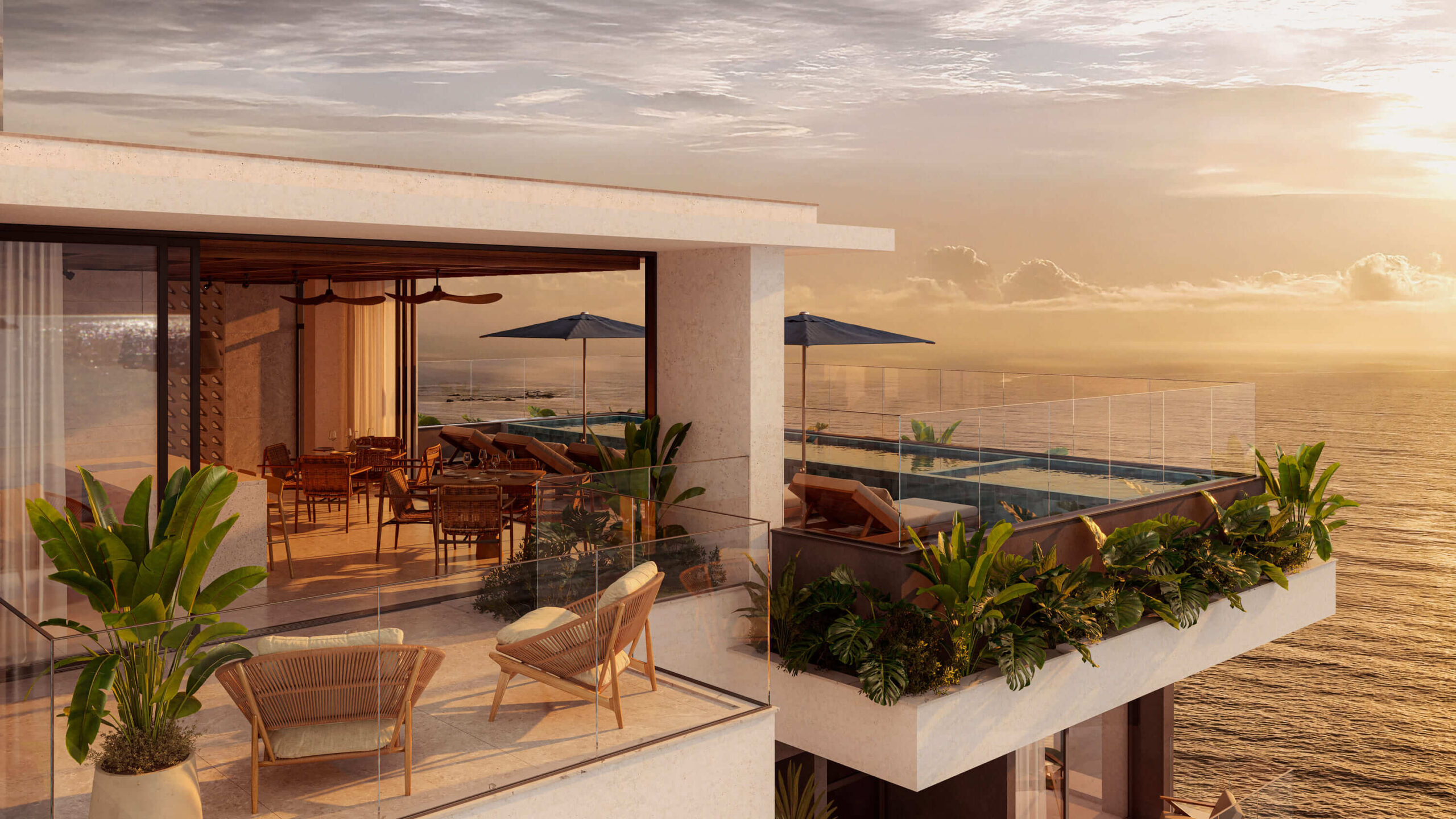 Rooftop nascer do sol